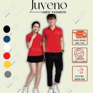 Áo Thun Juveno, ⚡FreeShip⚡  Áo Cộc Tay Polo Cổ Viền Cao Câp Phù Hợp cả Nam Và Nữ, Đủ Size Từ 43-86Kg