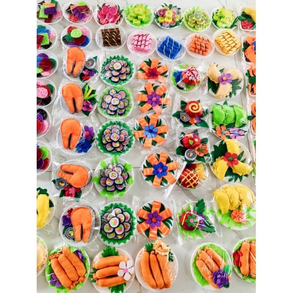 Combor 10 Đĩa thức ăn vải nỉ nhồi bông