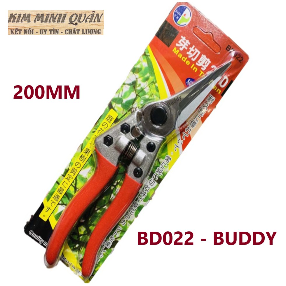 Kéo Cắt Cành Mũi Nhọn 200mm Tiêu Chuẩn JAPAN BD022 BUDDY