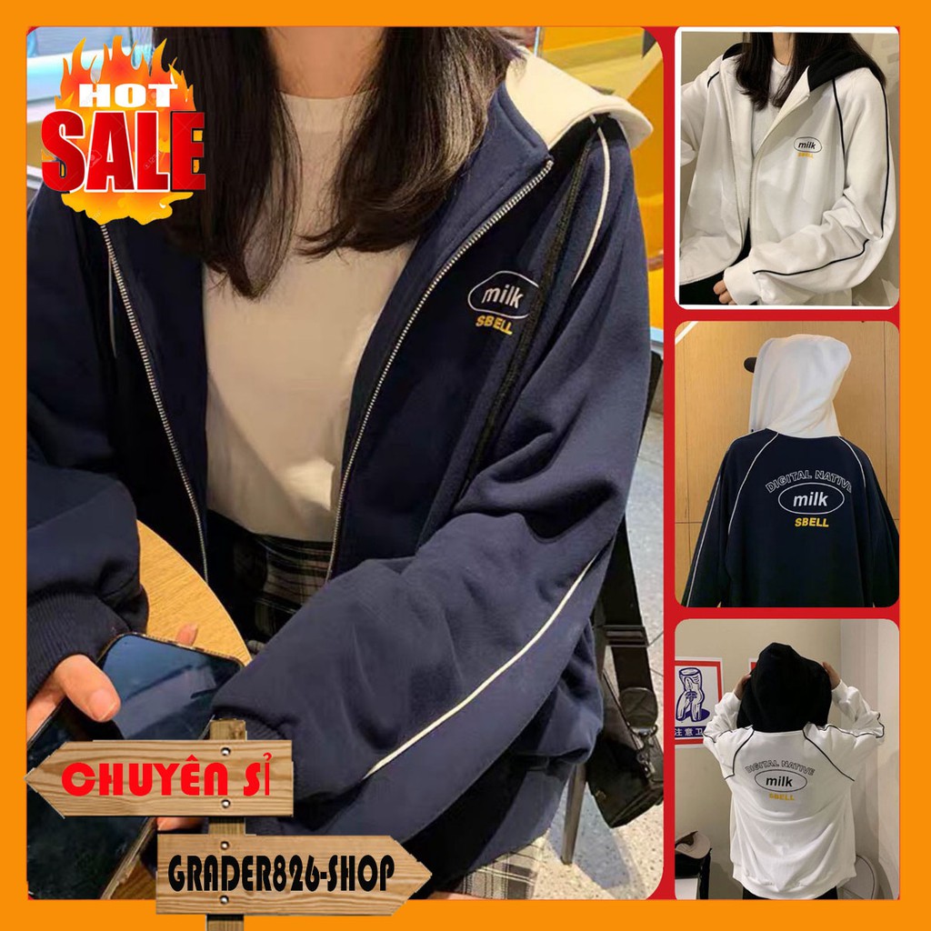 Áo Hoodie Nữ Nam - Áo Khoác Nỉ Unisex SBELL 2 Màu Siêu Hot ( kèm ảnh thật )