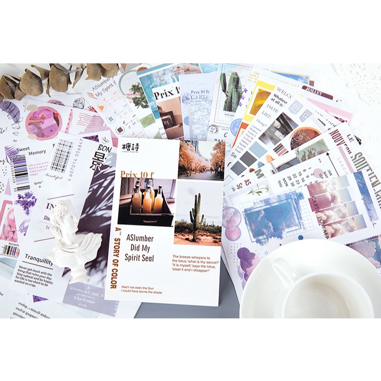 Enjoymore 1 Tấm Hình Dán Washi Aesthetic Truyền Cảm Hứng Trang Trí Sáng Tạo Sổ Scrapbook Bullet journal Nhật ký