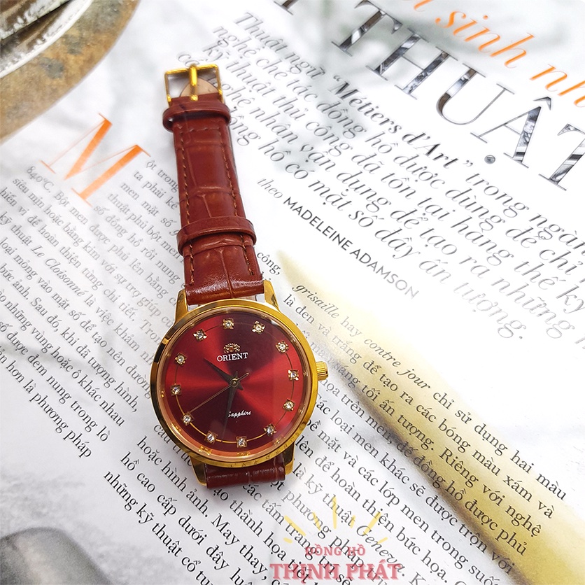 Đồng Hồ Nữ Thời Trang Dây Da - Pin  Kính Sapphire Chống Nước