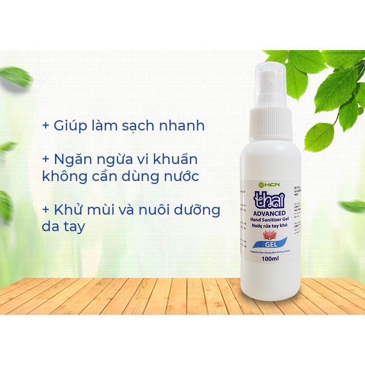 Xịt rửa tay khô Thai Advanced 100ml  kháng khuẩn hiệu quả