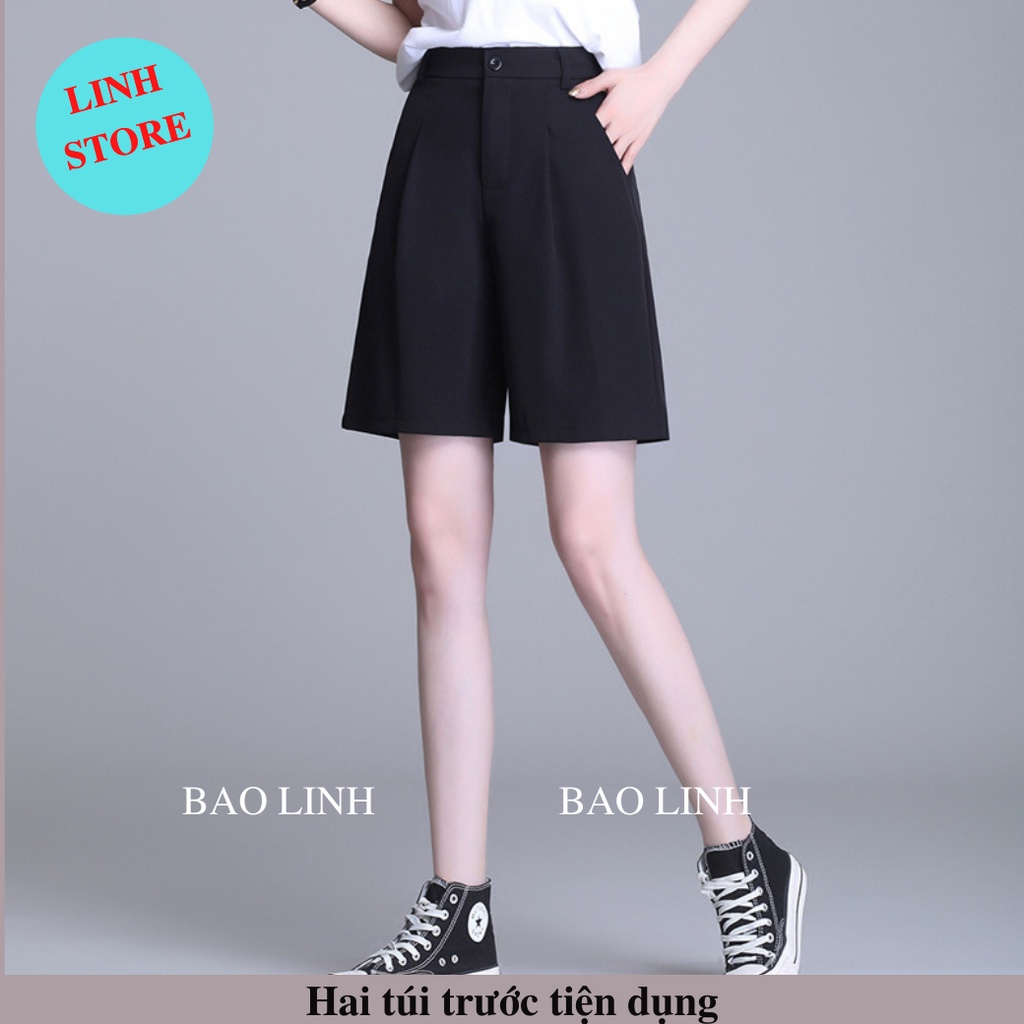Quần Short Nữ Bigsize LINH STORE  Lưng Cao Thời Trang Nữ Mặc Ở Nhà Hay Đi Chơi Chất Liệu Tuyết Mưa Hãng Vitex