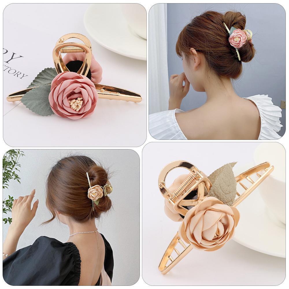 ROSE Kẹp Tóc Hoa Hồng Thời Trang Cho Nữ