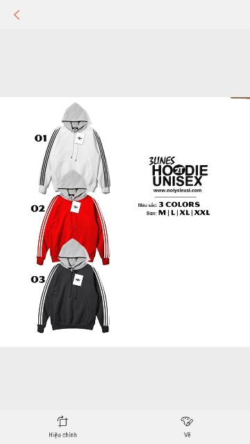 ÁO HOODIE♥️FREESHIP♥️ NỈ 3LINES PHỐI NÓN XÁM UNISEX - MÀU ĐEN | BigBuy360 - bigbuy360.vn