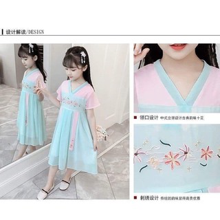 Sét váy cổ trang cho bé