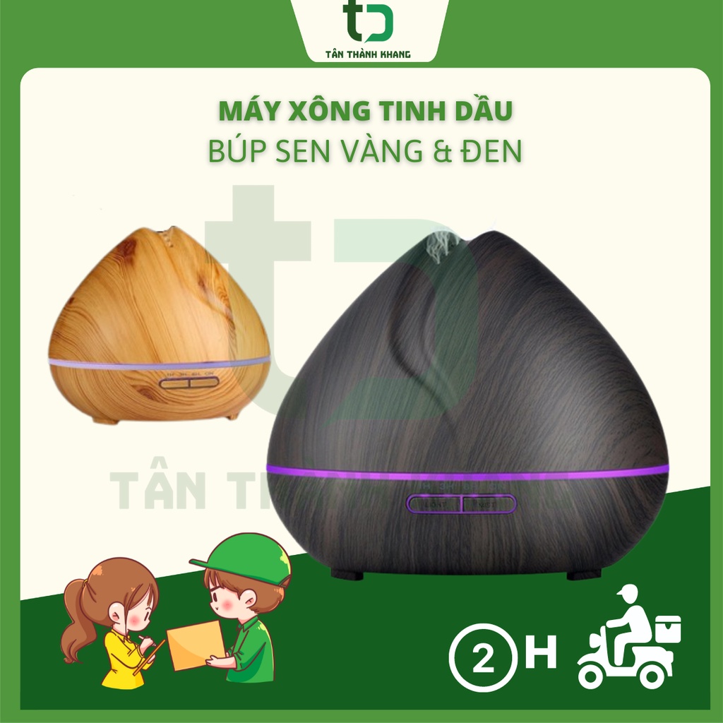 Xả Kho 3 Ngày Máy Khuếch Tán Tinh Dầu Búp Sen 500ml (SIÊU ÂM) Aroma Life