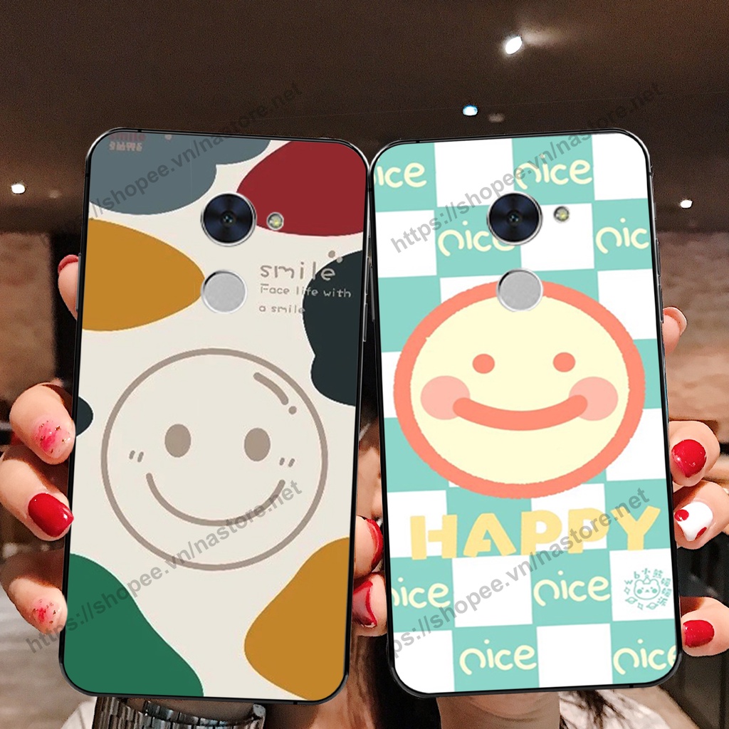 Ốp lưng Huawei Y7 Prime - GR5 2017 mặt cười, họa tiết caro đơn giản đẹp cute