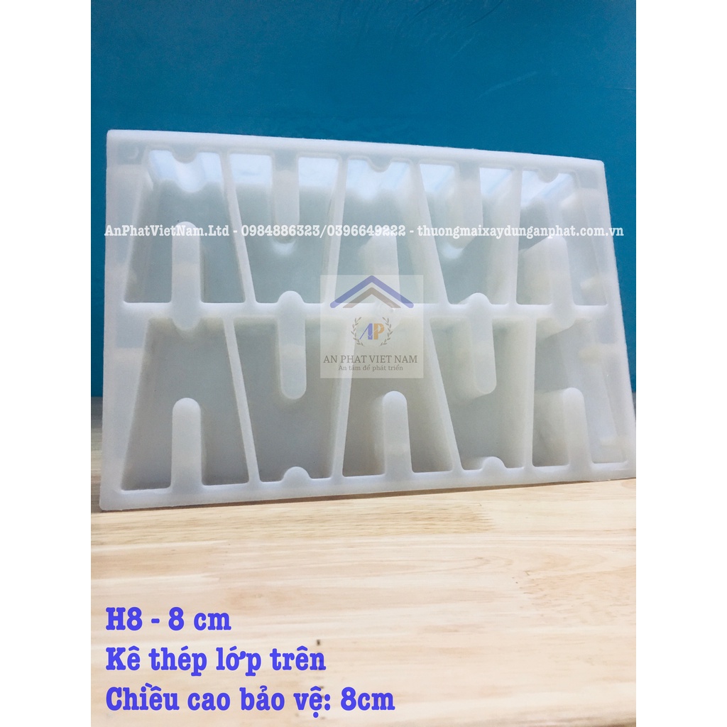 Khuôn nhựa đúc con kê bê tông H8  dùng kê thép sàn lớp trên khi đổ bê tông siêu bền chất lượng