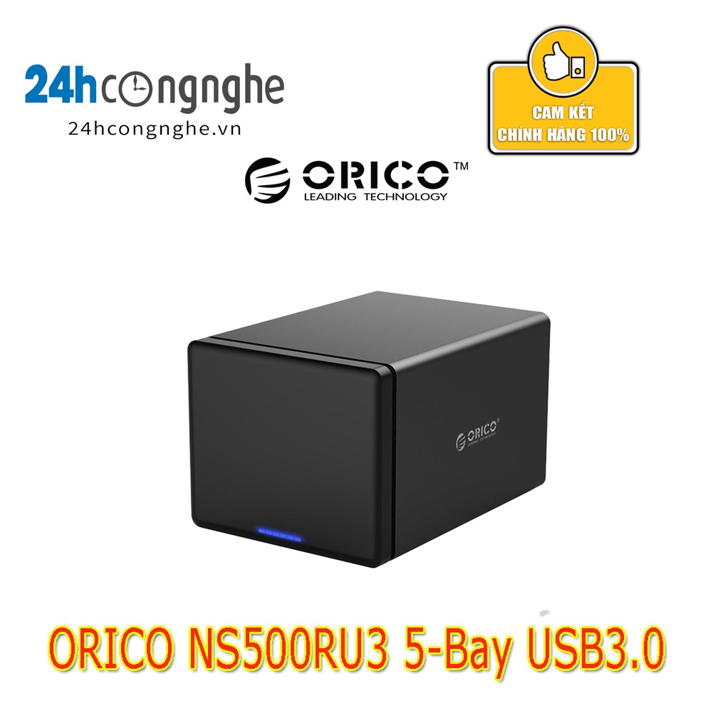 Hộp đựng 5 ổ cứng 3.5 ORICO NS500RU3, USB 3.0, vỏ nhôm, có quạt. (Đen)