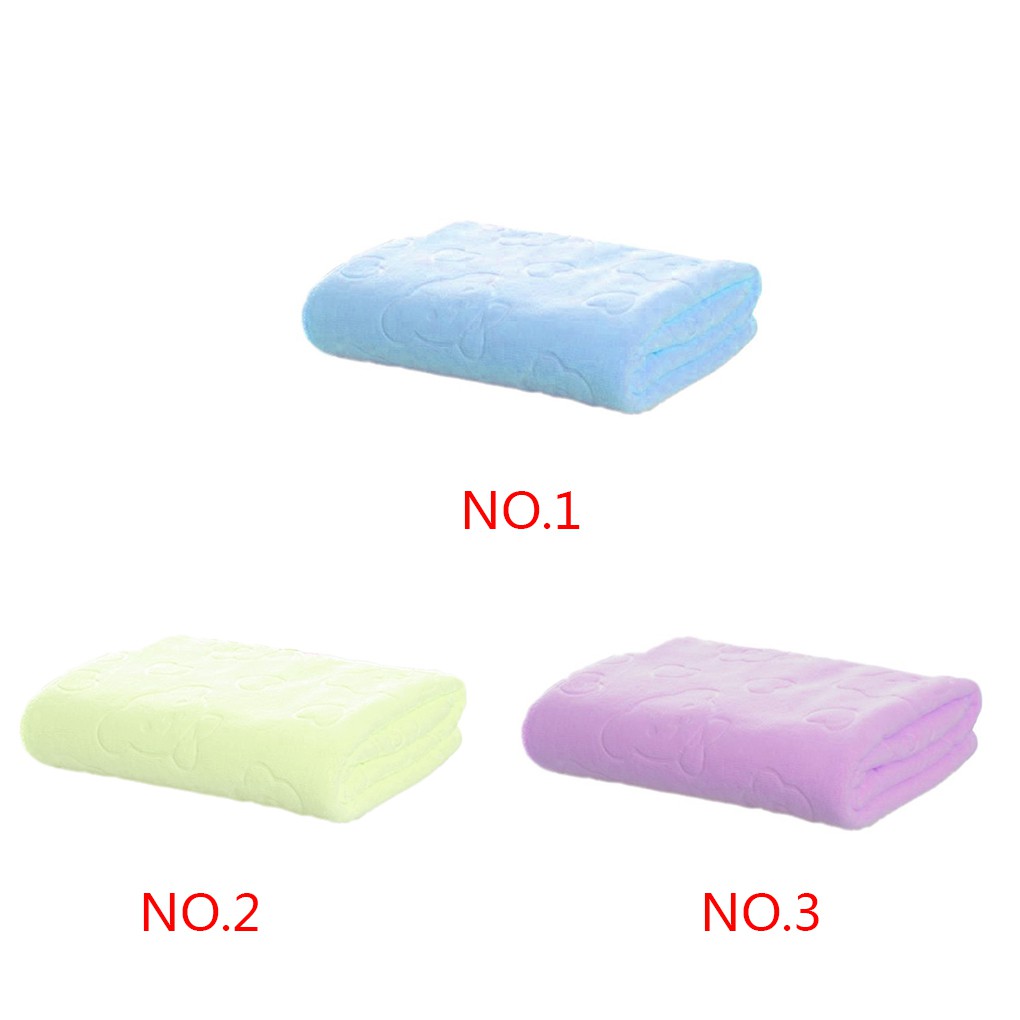 Khăn Tắm Sợi Siêu Nhỏ Kích Thước 70x140cm Hình Gấu Hoạt Hình Xinh Xắn