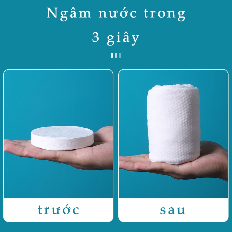 Khăn Tắm NÉN Bông Mềm Du Lịch Dùng Một Lần Tiện Lơi