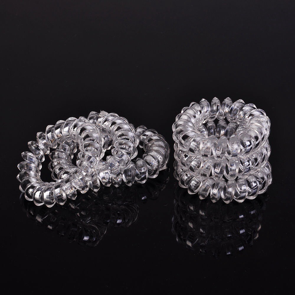 Set 5 cột tóc lò xo trong suốt size lớn DTOnline (có thể làm vòng tay móc khóa)