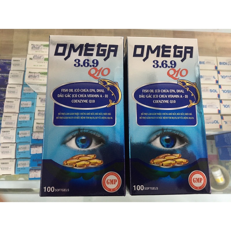 Omega 3, Omega 369, Dầu cá omega 369 Q10 có công dụng bổ mắt, làm giảm khô đau nhức mắt sáng mắt, làm đẹp da