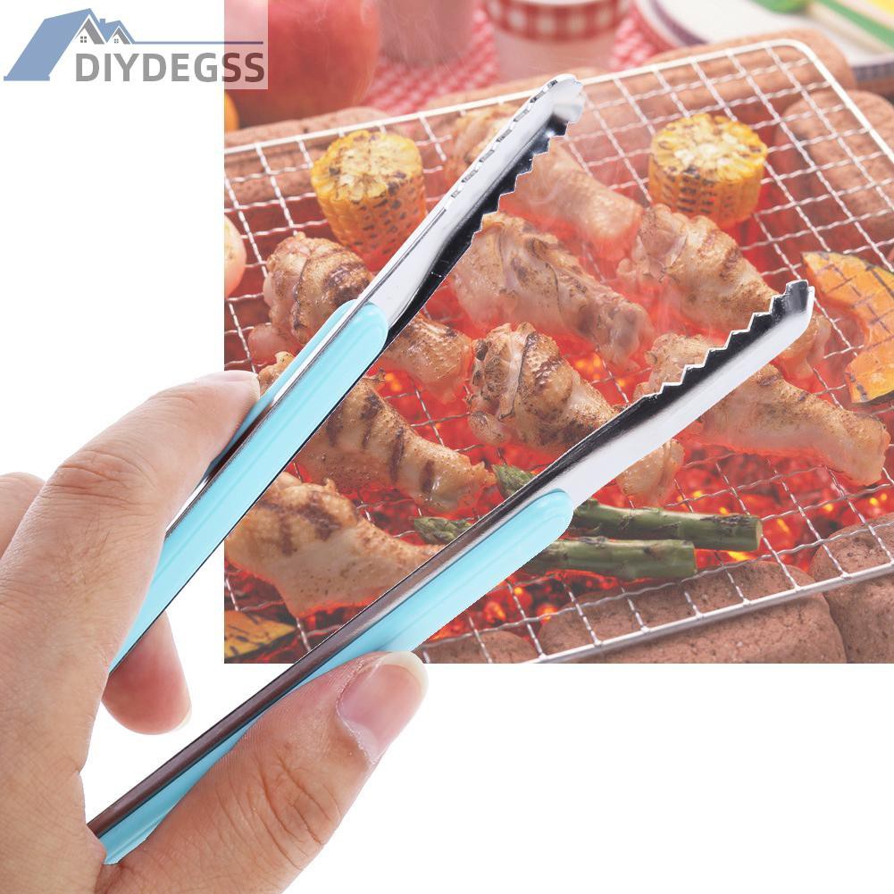 Diydegss2 Cooking Kitchen Tongs Food BBQ Salad Bacon Steak Bread Clip Clamp