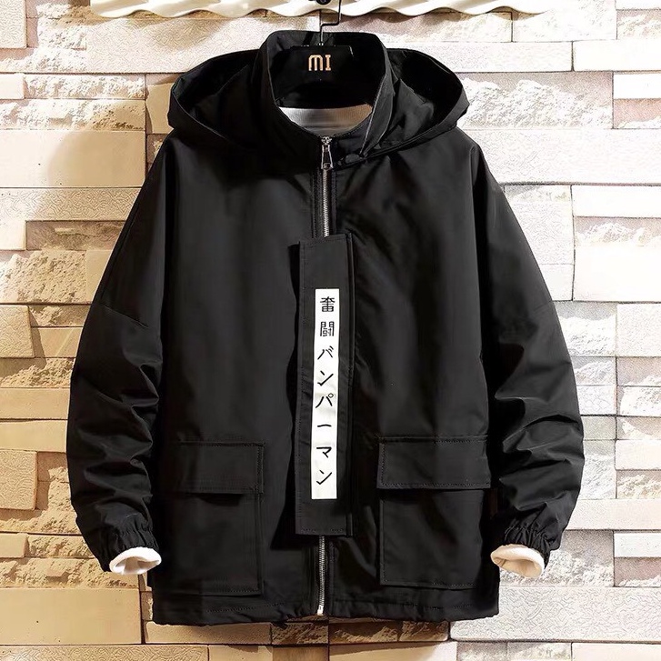 &lt; FREESHIP &gt; Áo khoác kaki nam nữ IN CHỮ HÀN 4 màu Y HÌNH (ko giống hình hoàn tiền)