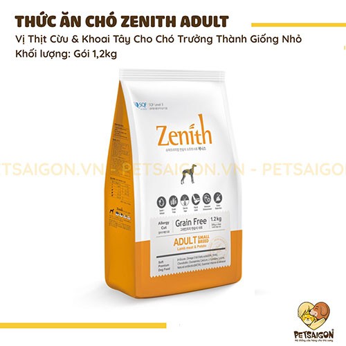 [CHÍNH HÃNG] THỨC ĂN HẠT MỀM CHO CHÓ TRƯỞNG THÀNH ZENITH - GÓI 1.2KG