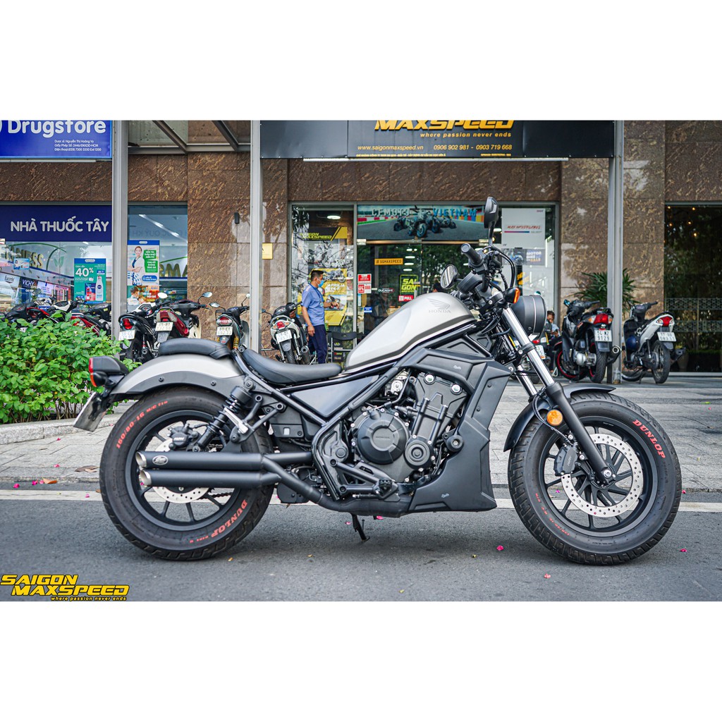 Pô GEM Classic 2 Nòng Slip On Honda Rebel 300-500