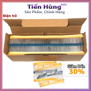 Điện trở 9.1k 1/4w 1% gói 100 con chân đồng linh kiện điện tử