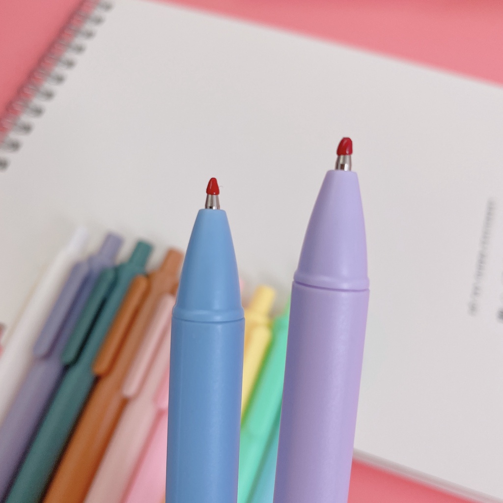 Combo 10 Bút bi thân màu Pastel_Mẫu ngẫu nhiên_Guden Stationery