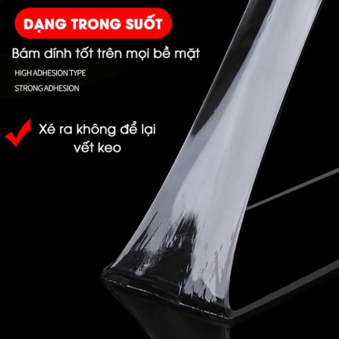 Băng Keo 2 Mặt Trong Suốt Siêu Dính 3M Dạng Gel Dễ Dàng Lau Sạch Không Hư Bề Mặt Tường | (TT65)