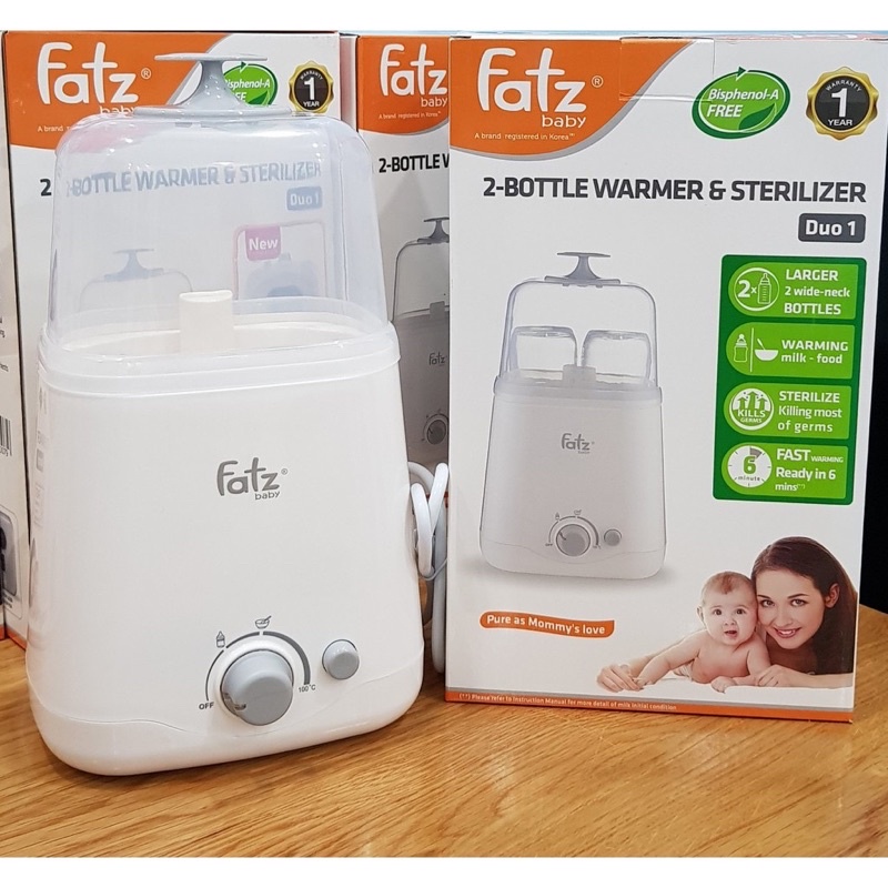 Máy hâm sữa tiệt trùng 2 bình FATZBABY - DUO 1 - FB3012SL