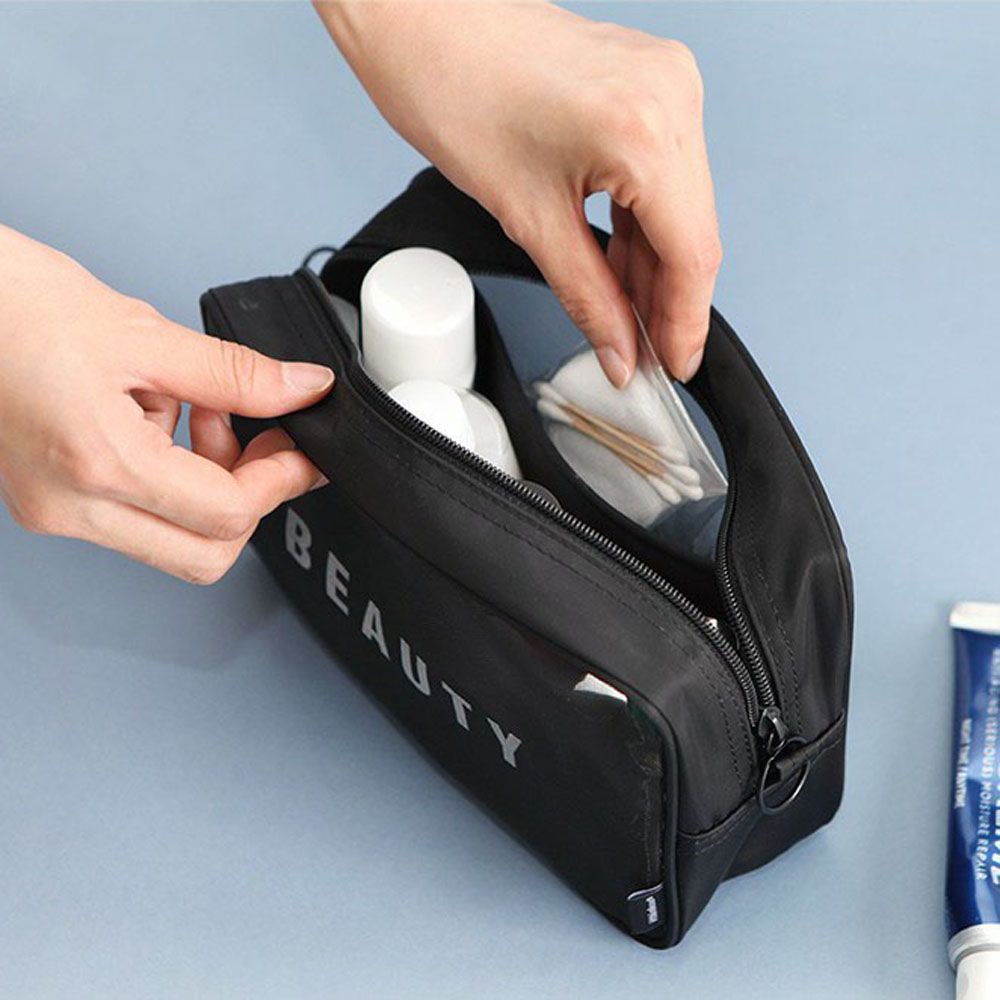 Túi đựng mỹ phẩm đa năng phối lưới thoáng khí thời trang cho nam và nữ