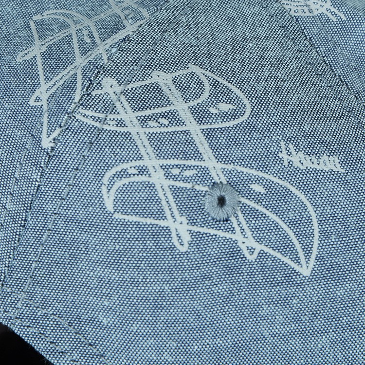 Mũ lưỡi trai denim thêu chữ graffiti thời trang