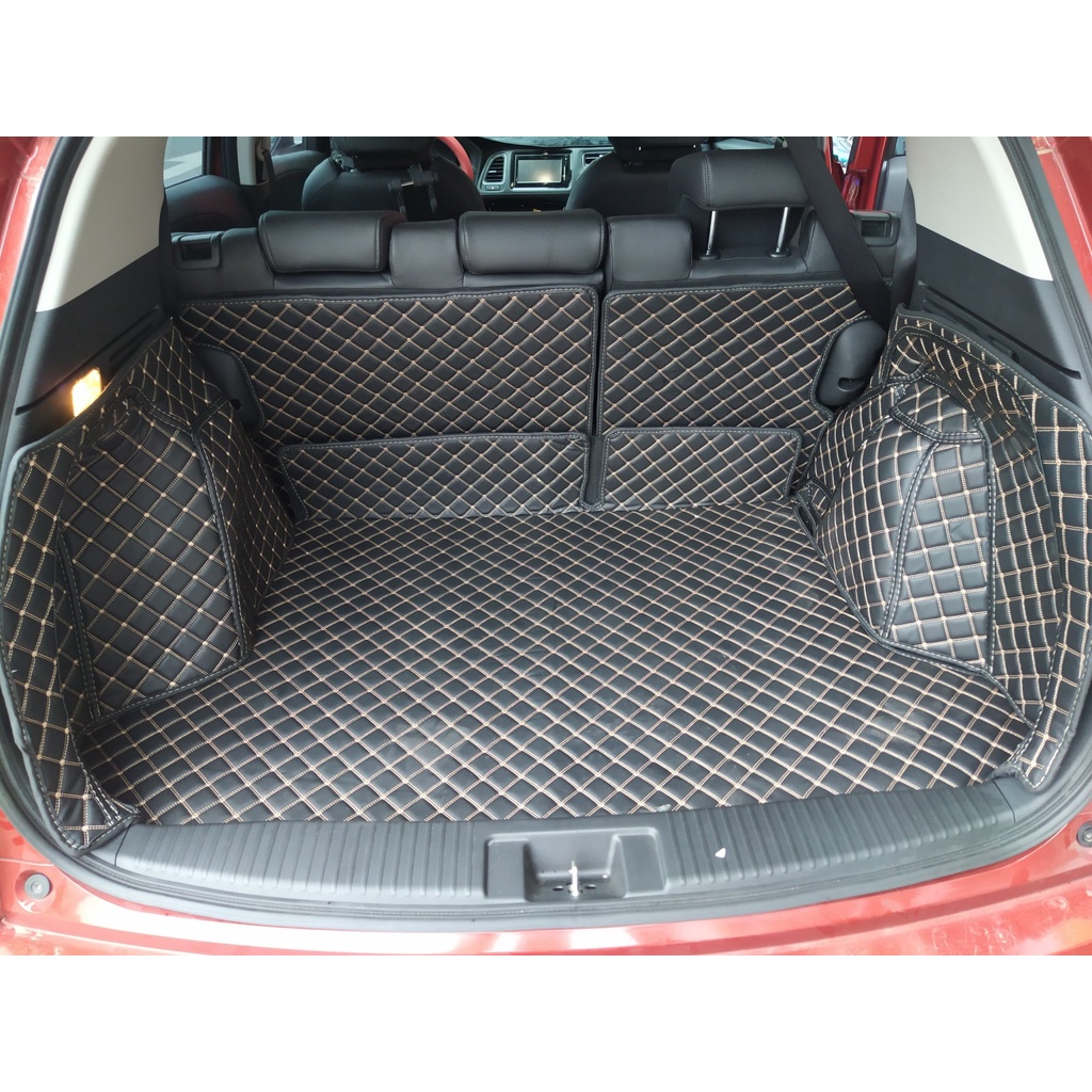 Lót cốp xe Honda Hrv  - Thảm da Pu cao cấp, chống nước, chống xước