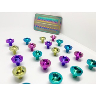 Ốc titan gr5 6li10 bắt carte 6 ly 10 , nón sơn , nón bảo hiểm , nón titan, 6li1 , dù to