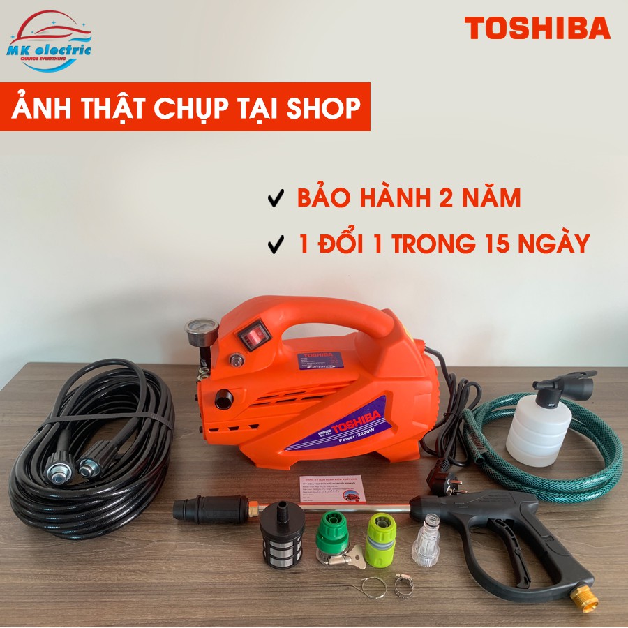 [ BH 24 THÁNG ] Máy rửa xe mini I Máy rửa xe cao áp TOSHIBA 2200W SA 889 - Có áp chống giật + Chống cháy