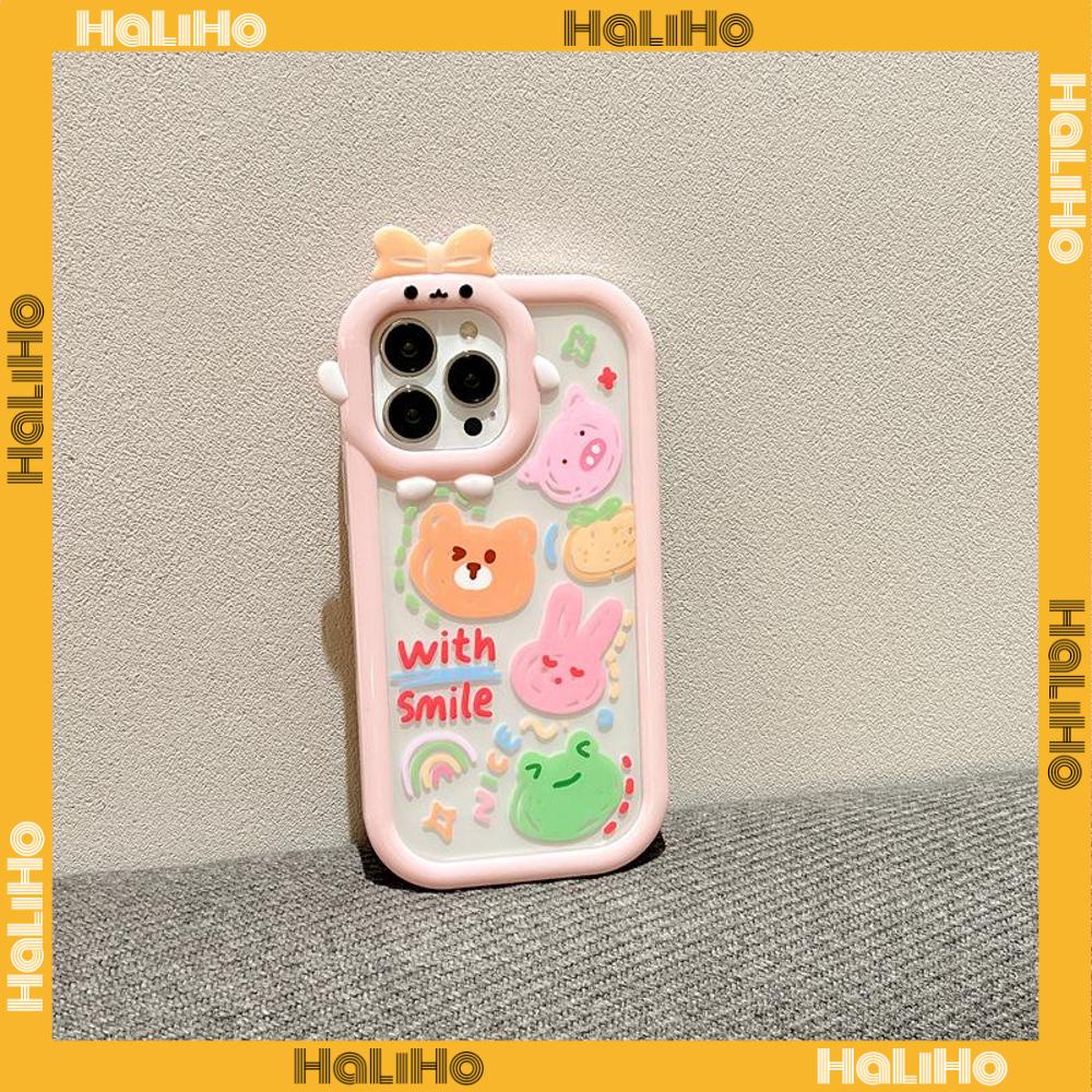 iPhone Case Silicone Soft Case Clear Case Airbag Shockproof Protection Camera Shiny Feel Bear Cartoon Cute Compatible For iPhone 11 Pro Max 13 Pro Max 12 Pro Max 7Plus xr XS Max