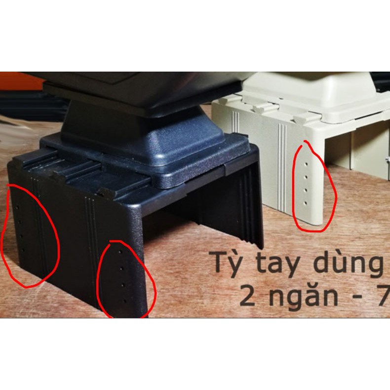 Hộp Tỳ Tay dùng chung cho các loại xe ô tô có cổng cắm USB đủ 3 màu đen, kem, ghi