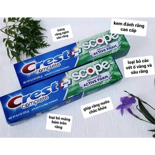 kem đánh răng Crest complete của Mỹ 232g