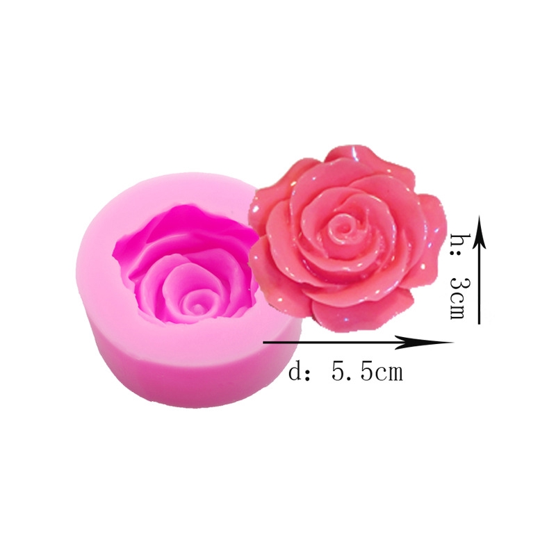 Khuôn Silicone Làm Bánh Tạo Hình Hoa Hồng Nở 3D Độc Đáo Tiện Dụng