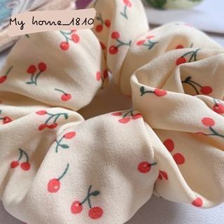 Dây cột tóc Scrunchies quả cherry dễ thương cao cấp
