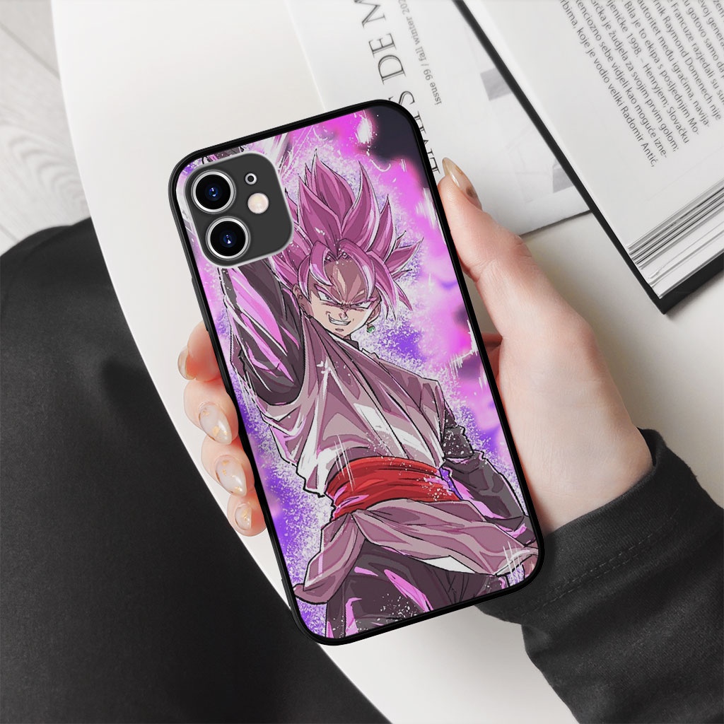 Ốp điện thoại Black goku hiển linh mỉm cười với kẻ địch dành cho Iphone 6 7 8 Plus 11 12 13 PRO MINI GOKPOD00057
