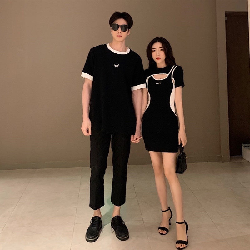 Set áo váy đôi nam nữ khoét eo cực xinh
