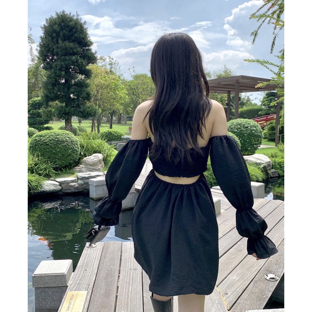 ĐẦM TRỄ VAI XÒE THẮT NƠ NGỰC NHIỀU KIỂU - OLIVIA DRESS | BigBuy360 - bigbuy360.vn