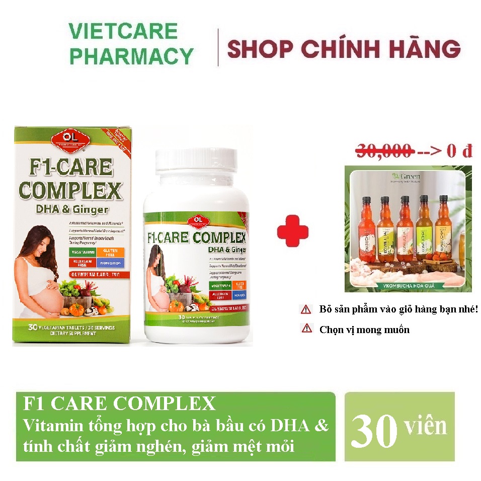 ✅ F1 Care Complex - Vitamin bầu tổng hợp chống nghén 30 viên (OLYMPIAN LABS USA)
