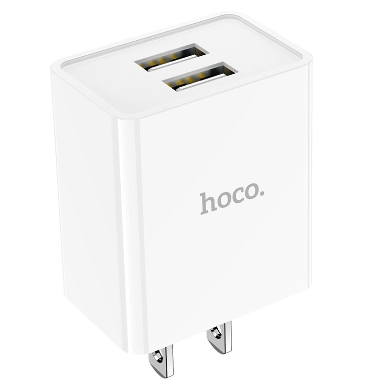 Bộ sạc samsung Hoco C89 2.1A với 2 cổng USB , tương thích với dòng máy android, bộ sạc micro USB dây dài 1m