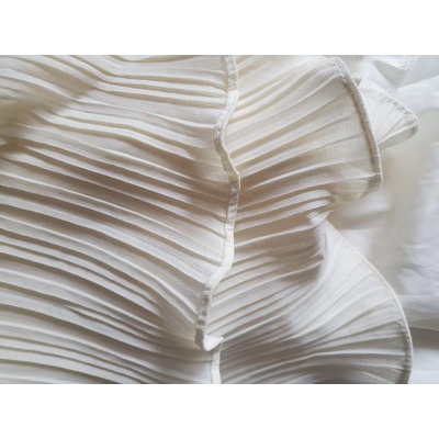 Đầm maxi trắng dập ly đi biển đi chơi đi du lịch Váy suông trắng dáng dài xếp ly