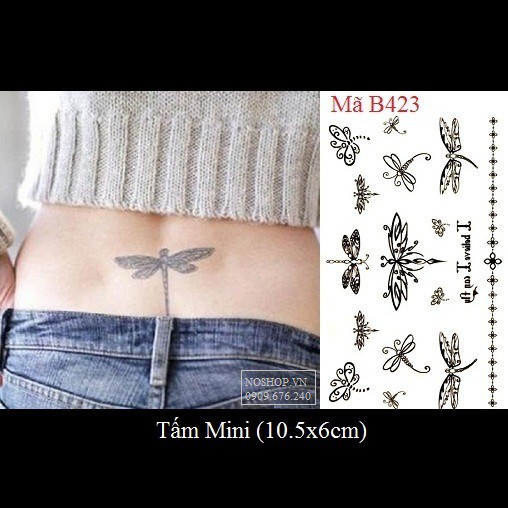Xăm dán Tattoo bướm B423