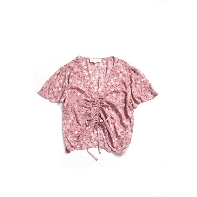 Áo croptop rút dây ngực PINK ROSE