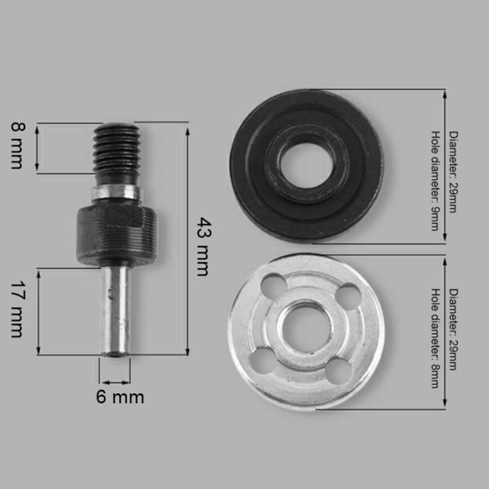 5pc 10mm 6mm Electric Drill conversion angle grinder connecting rod for cutting Disc polishing Wheel Metal Handle holder adapter