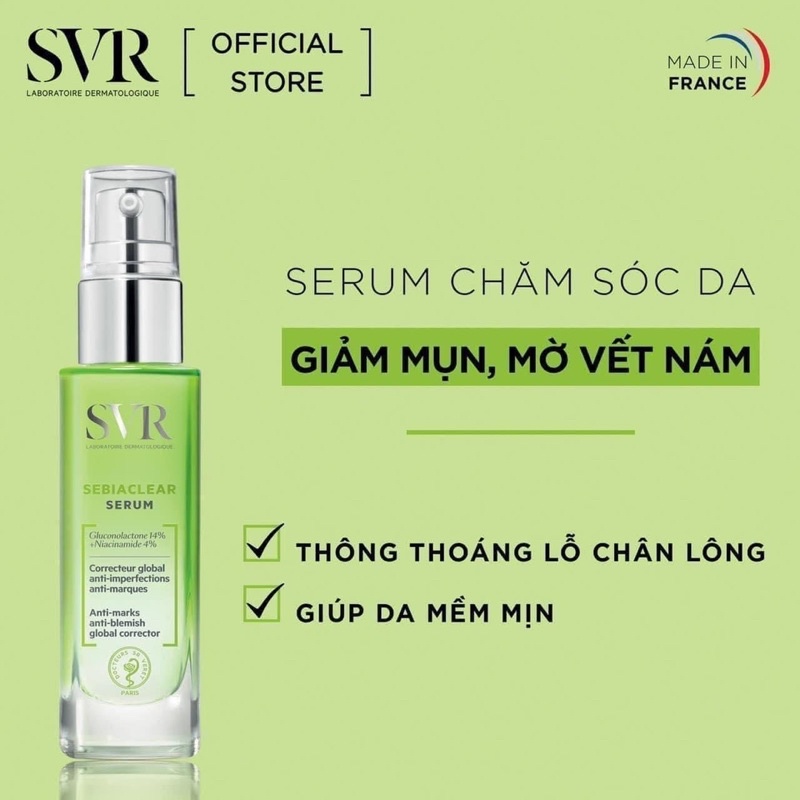 Tinh chất giảm mụn thâm SVR SEBIACLEAR SERUM