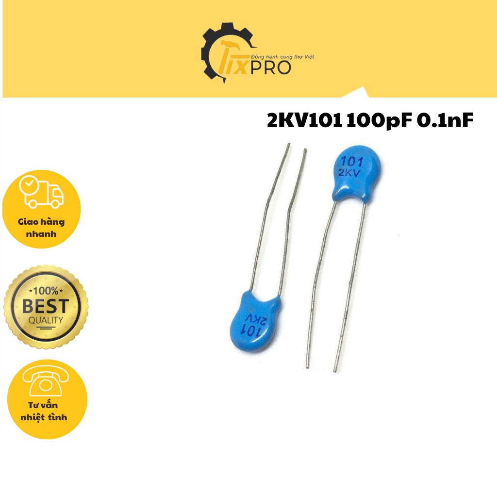 Tụ cao áp 2KV101 100pF 0.1nF 2000V (Túi 10c)