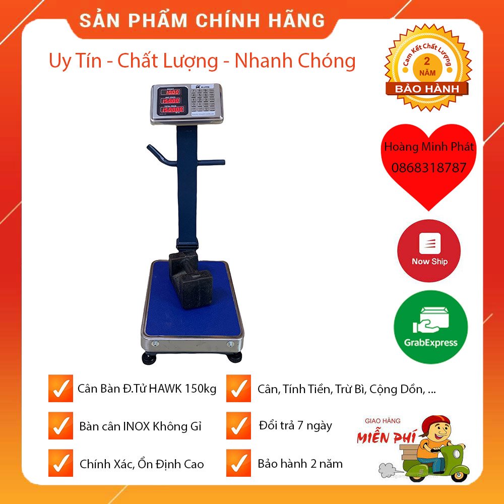 [ CÂN CHỐNG NƯỚC ] CÂN BÀN ĐIỆN TỬ HAWK 300kg - 150kg - 100kg A7E CHỐNG NƯỚC TÍNH GIÁ TIỀN HÀNG CAO CẤP - BẢO HÀNH 2 NĂM