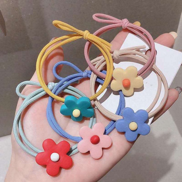 Dây buộc tóc hoa 5 cánh
